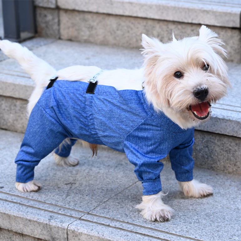 Bibi Belly Protecting Breathable Onesie - Denim