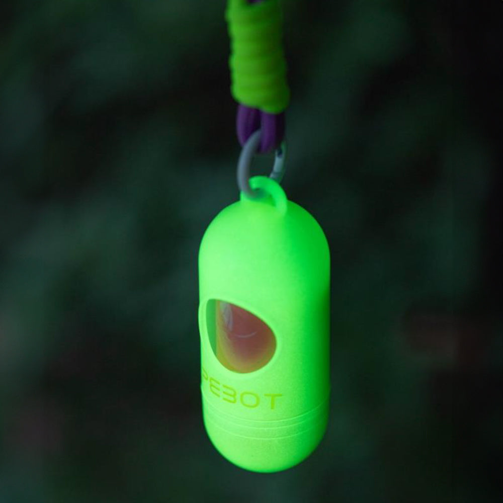 Glow in the Dark Poop Bag Holder w/Bags